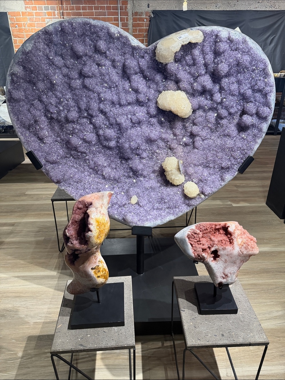 Purple Heart Amethyst Geode Sculpture - Unbranded